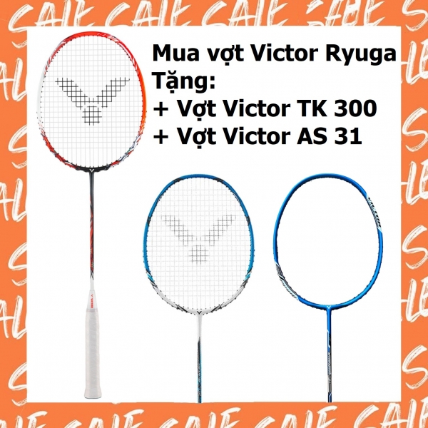 Combo Mua Vợt Cầu Lông Victor Ryuga Tặng Vợt Victor TK 300 + Vợt Victor AS31